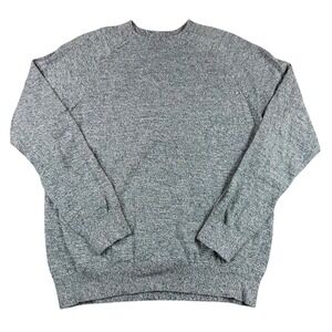 H&M Sweater LOGG Mens Large Green Marled Cotton Crewneck Pullover Casual Classic